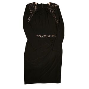 Lauren Ralph Lauren Womens Sharie Black Sequined Cocktail Dress